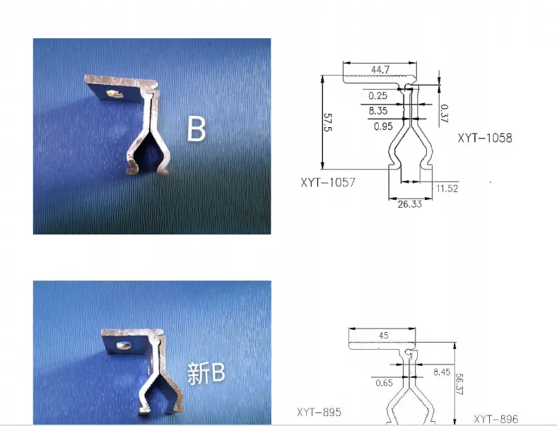 Clamp Aluminium Alloy kanggo Profil Roofing Standing